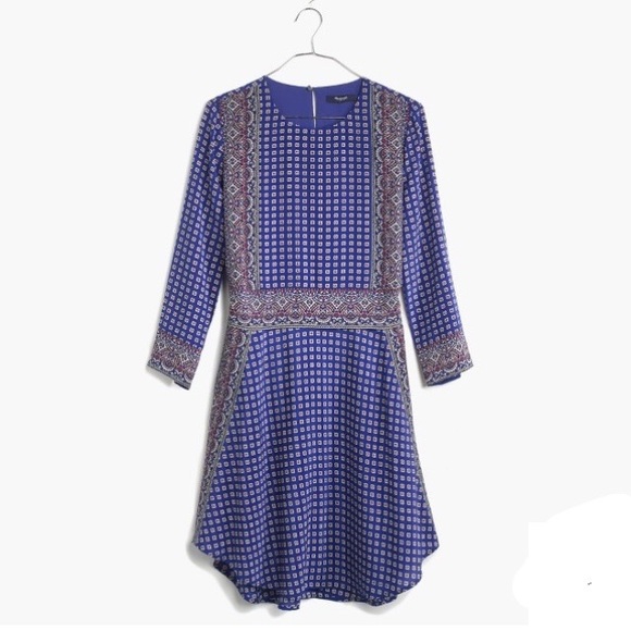 Madewell Dresses & Skirts - MADEWELL// Patterned Silk Tee Dress